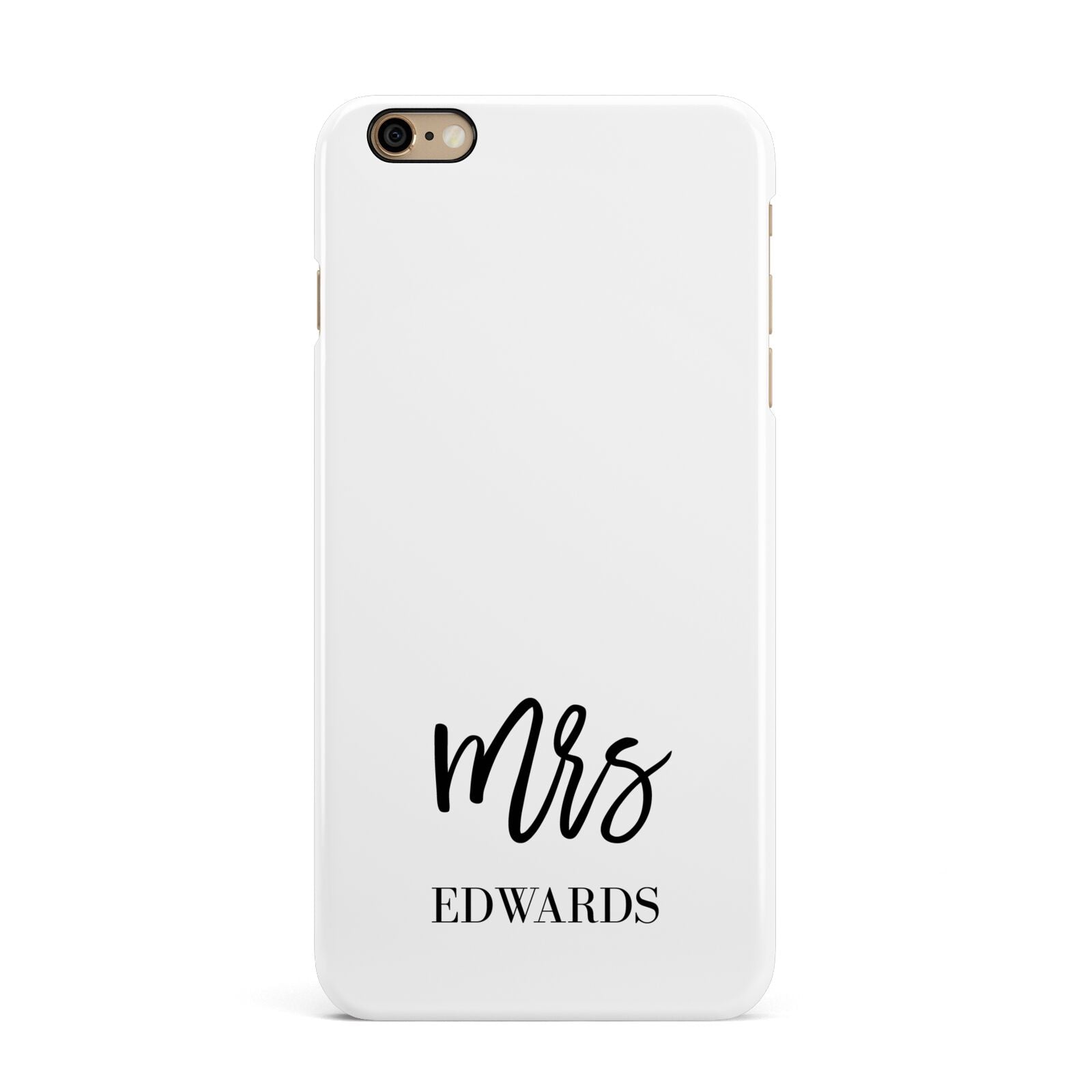 Custom Mrs iPhone 6 Plus 3D Snap Case on Gold Phone