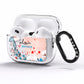 Custom Name Floral Bouquet AirPods Pro Clear Case Side Image