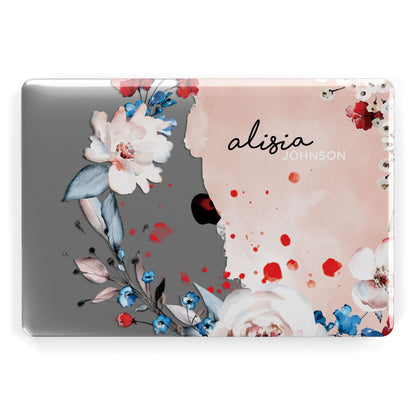 Custom Name Floral Bouquet Apple MacBook Case