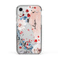 Custom Name Floral Bouquet Apple iPhone XR Impact Case Black Edge on Silver Phone