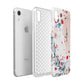Custom Name Floral Bouquet Apple iPhone XR White 3D Tough Case Expanded view