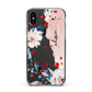 Custom Name Floral Bouquet Apple iPhone Xs Impact Case Black Edge on Black Phone
