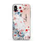Custom Name Floral Bouquet Apple iPhone Xs Impact Case White Edge on Silver Phone
