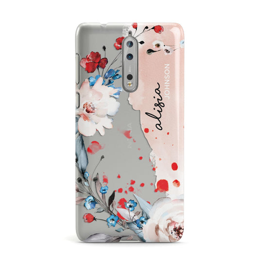 Custom Name Floral Bouquet Nokia Case