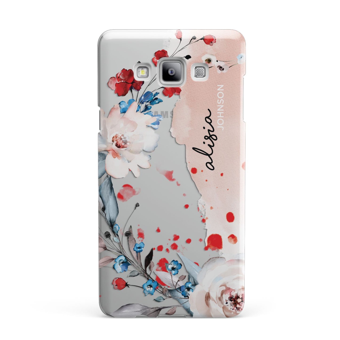 Custom Name Floral Bouquet Samsung Galaxy A7 2015 Case