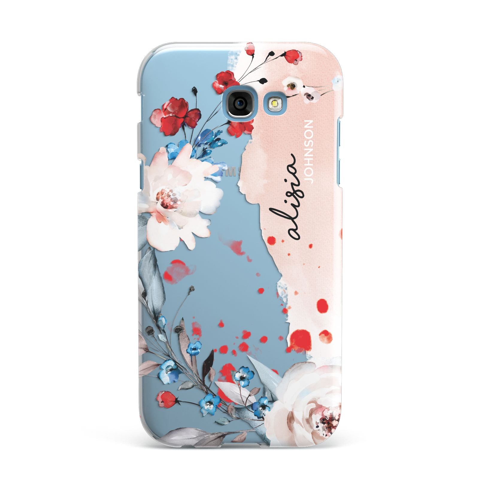 Custom Name Floral Bouquet Samsung Galaxy A7 2017 Case