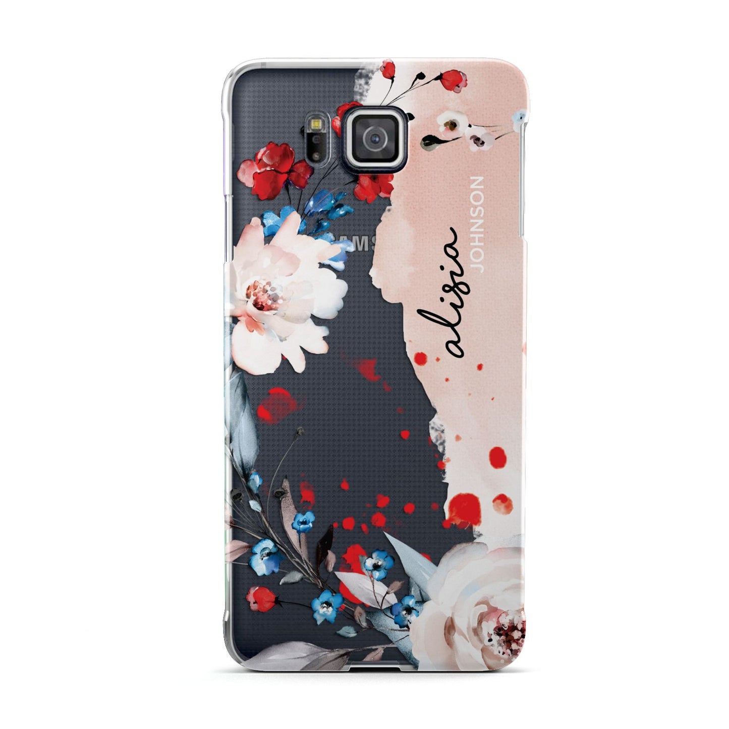 Custom Name Floral Bouquet Samsung Galaxy Alpha Case