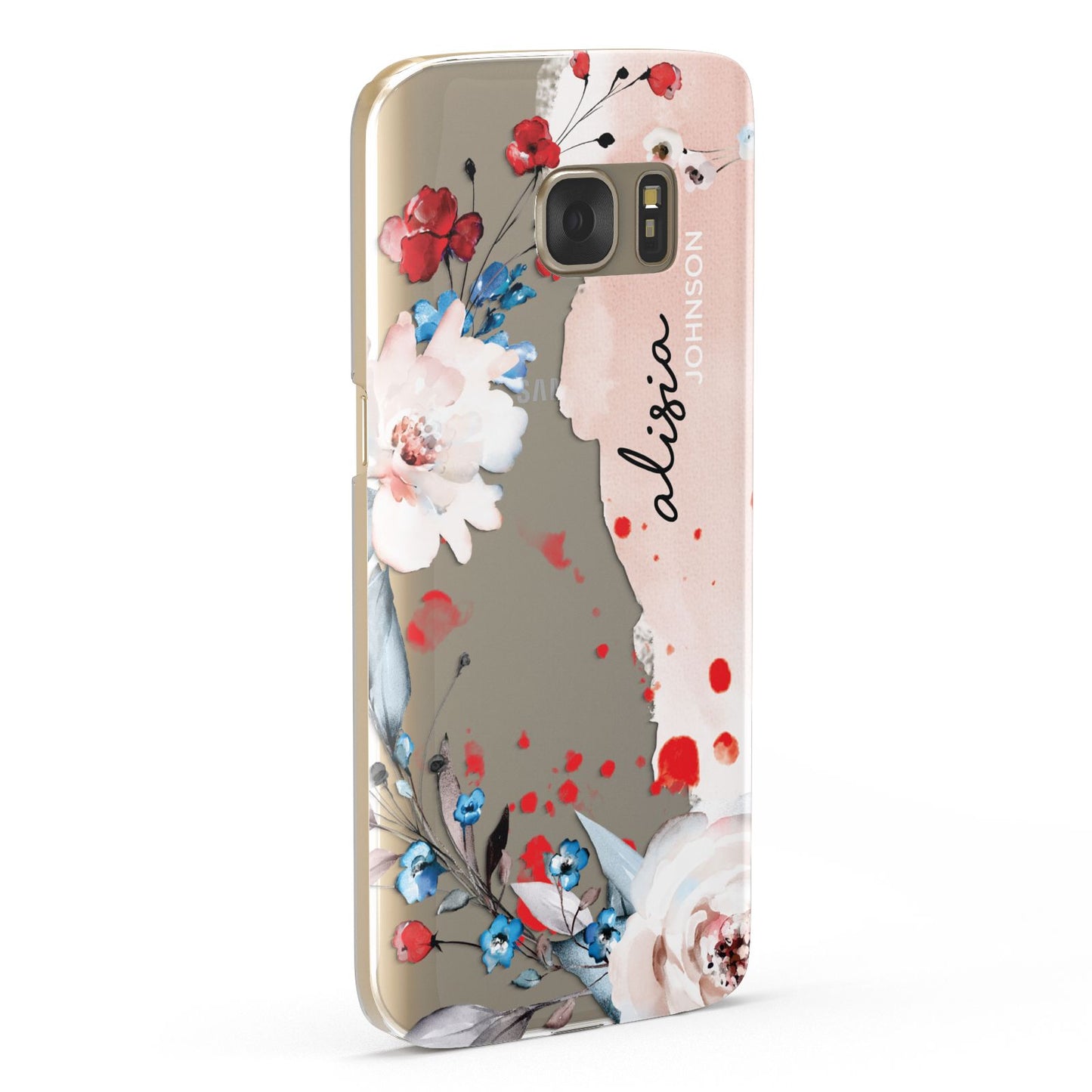 Custom Name Floral Bouquet Samsung Galaxy Case Fourty Five Degrees
