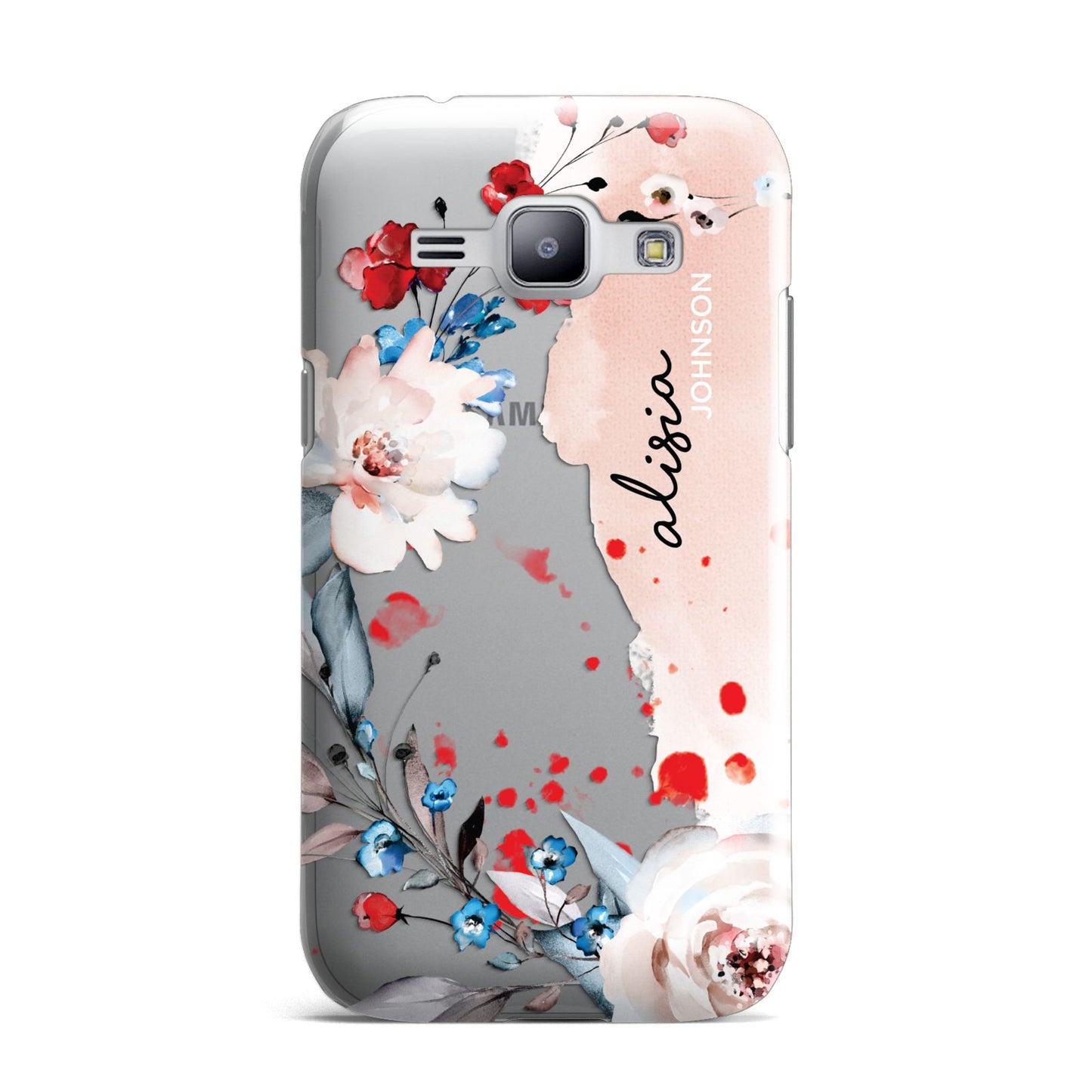 Custom Name Floral Bouquet Samsung Galaxy J1 2015 Case