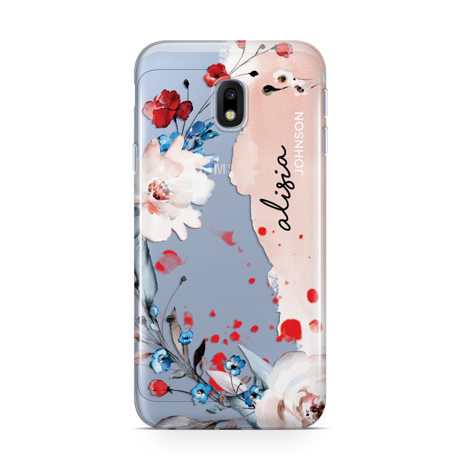 Custom Name Floral Bouquet Samsung Galaxy J3 2017 Case