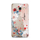Custom Name Floral Bouquet Samsung Galaxy J7 2016 Case on gold phone