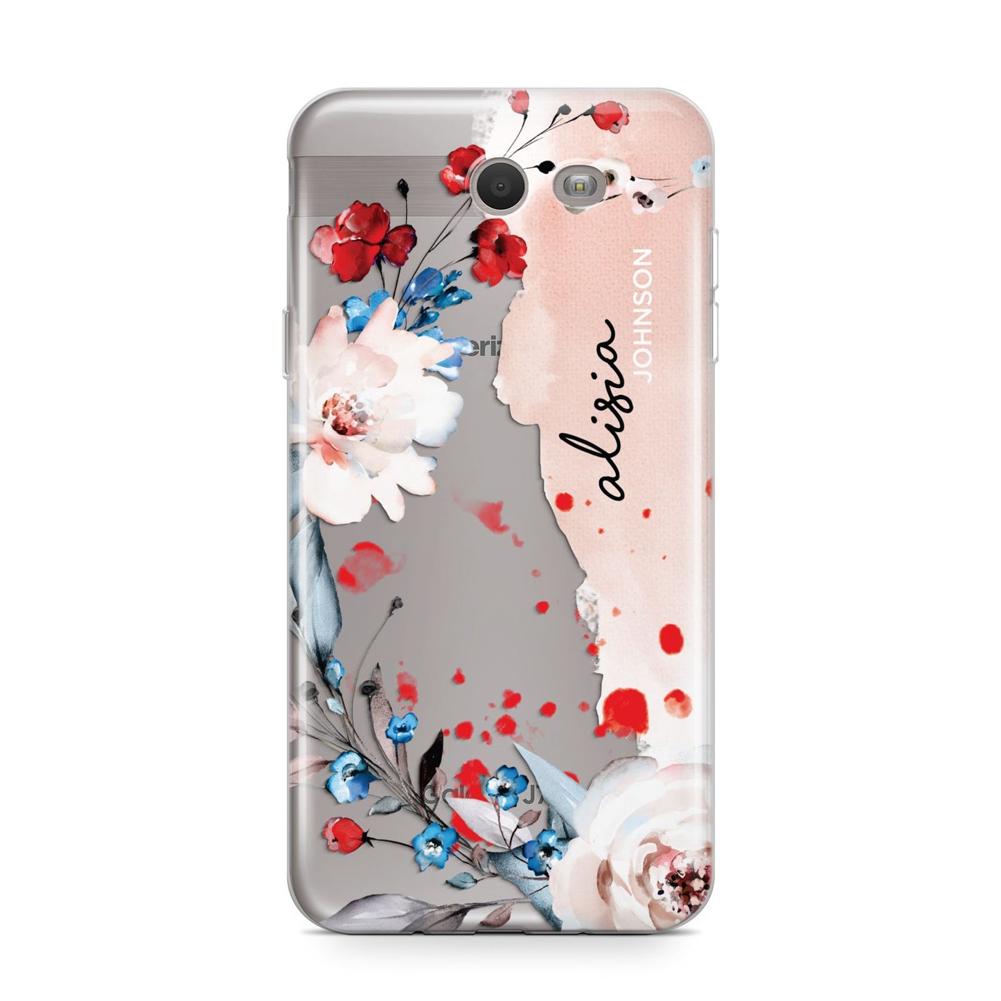 Custom Name Floral Bouquet Samsung Galaxy J7 2017 Case