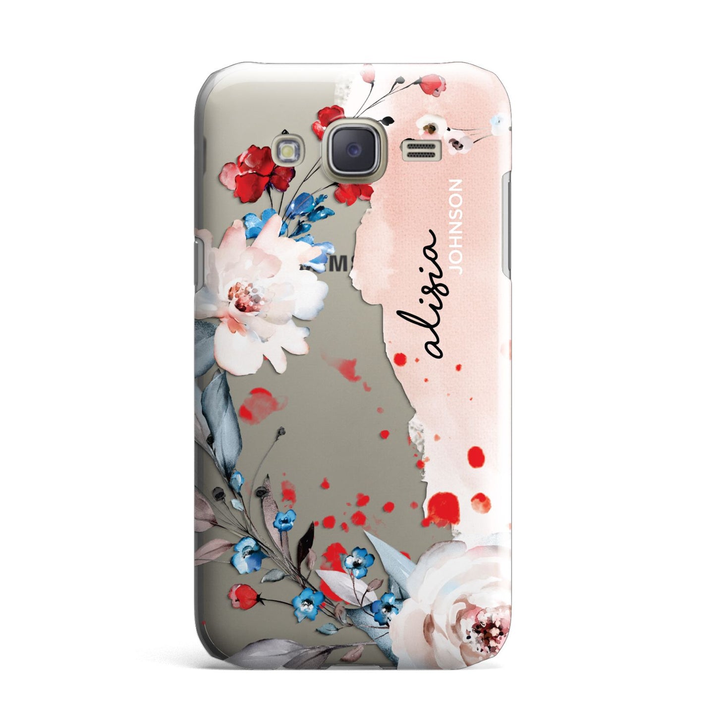 Custom Name Floral Bouquet Samsung Galaxy J7 Case