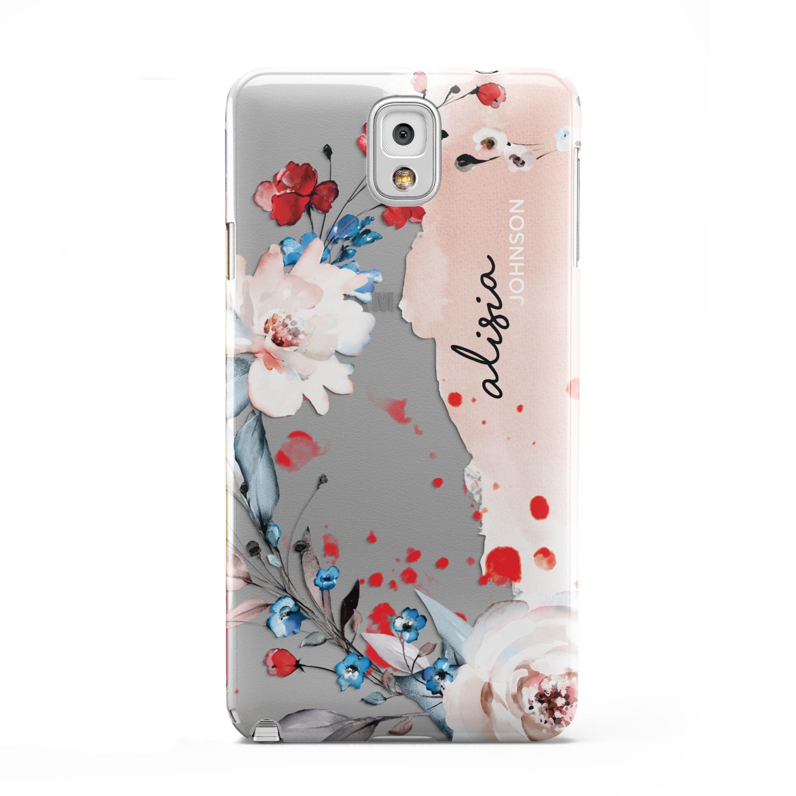 Custom Name Floral Bouquet Samsung Galaxy Note 3 Case