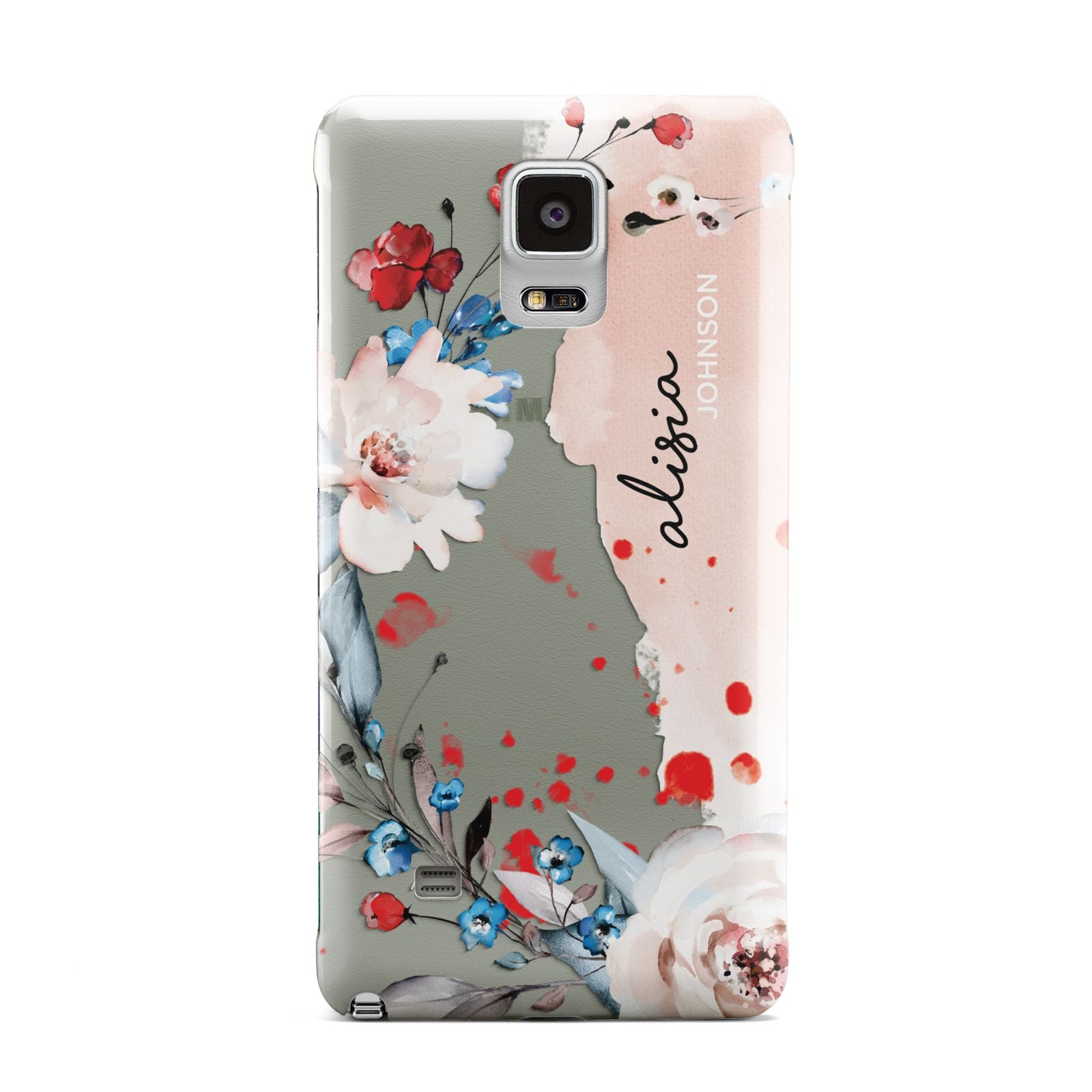 Custom Name Floral Bouquet Samsung Galaxy Note 4 Case