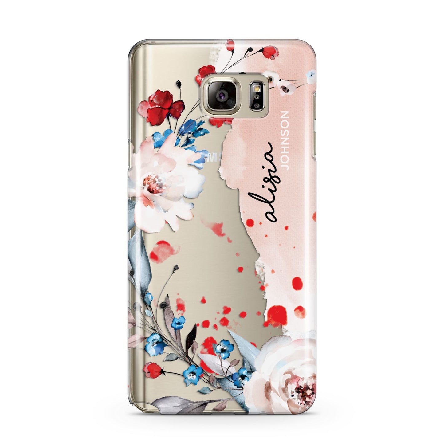 Custom Name Floral Bouquet Samsung Galaxy Note 5 Case