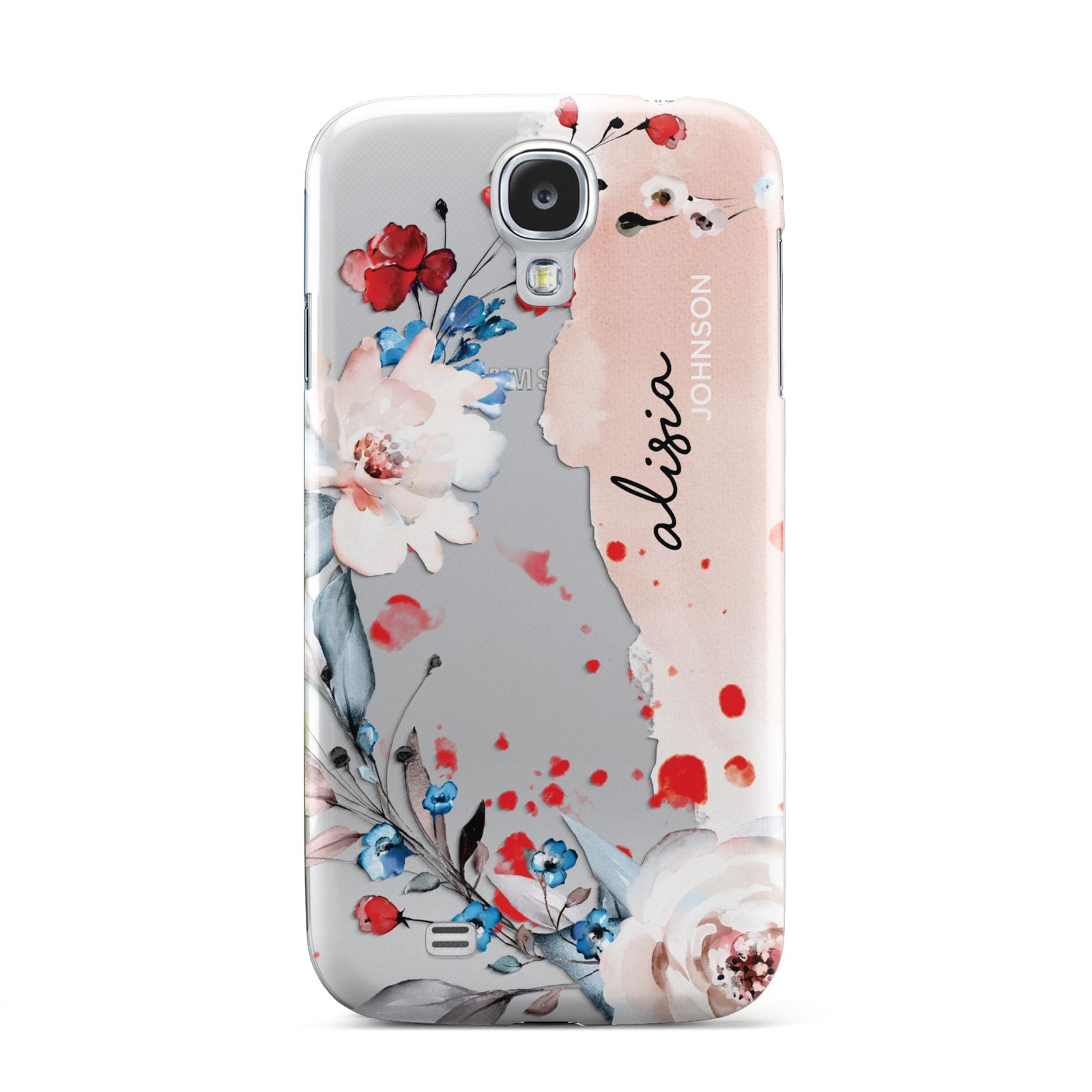 Custom Name Floral Bouquet Samsung Galaxy S4 Case