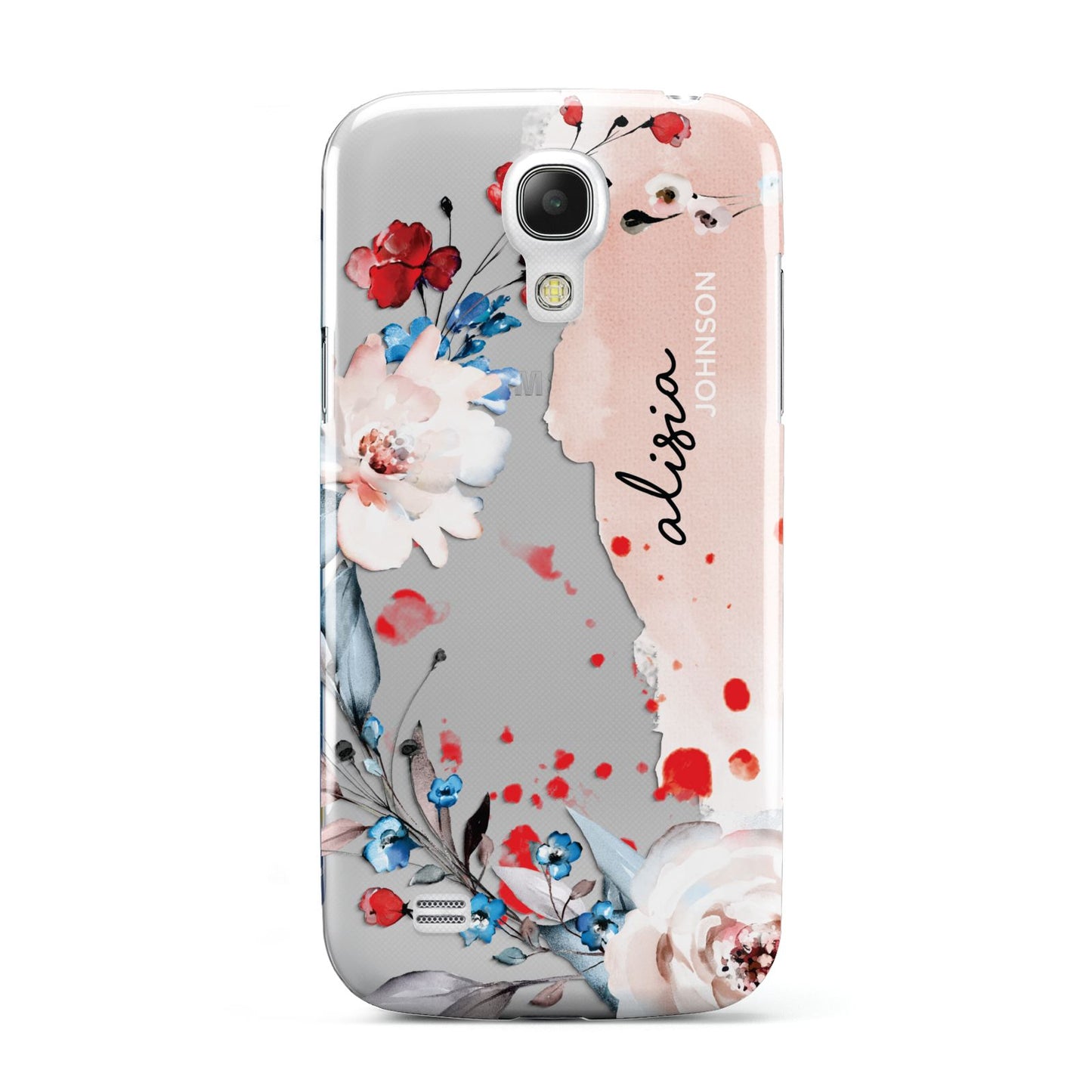Custom Name Floral Bouquet Samsung Galaxy S4 Mini Case