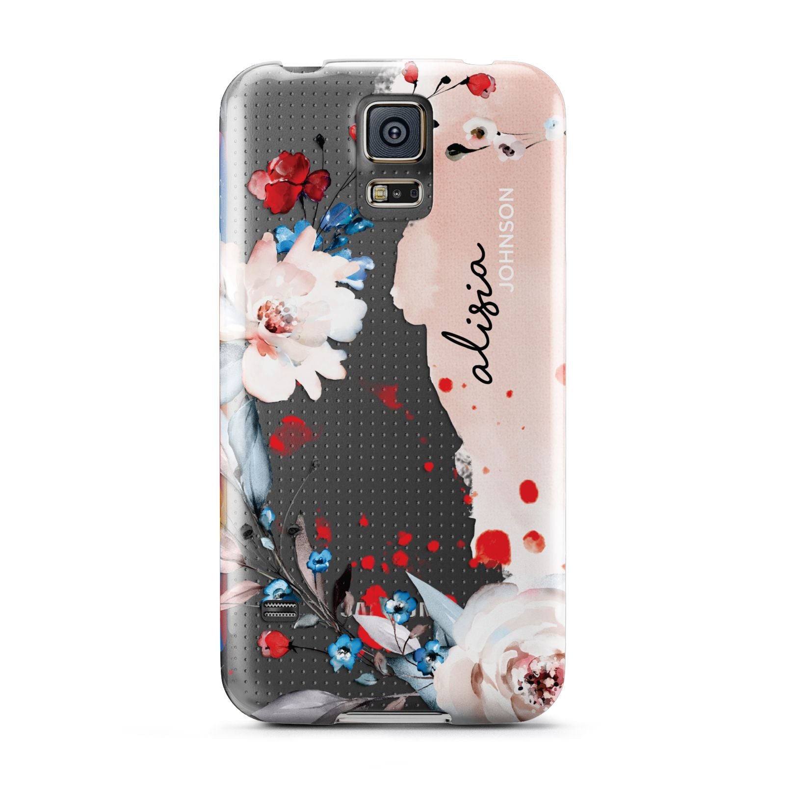 Custom Name Floral Bouquet Samsung Galaxy S5 Case