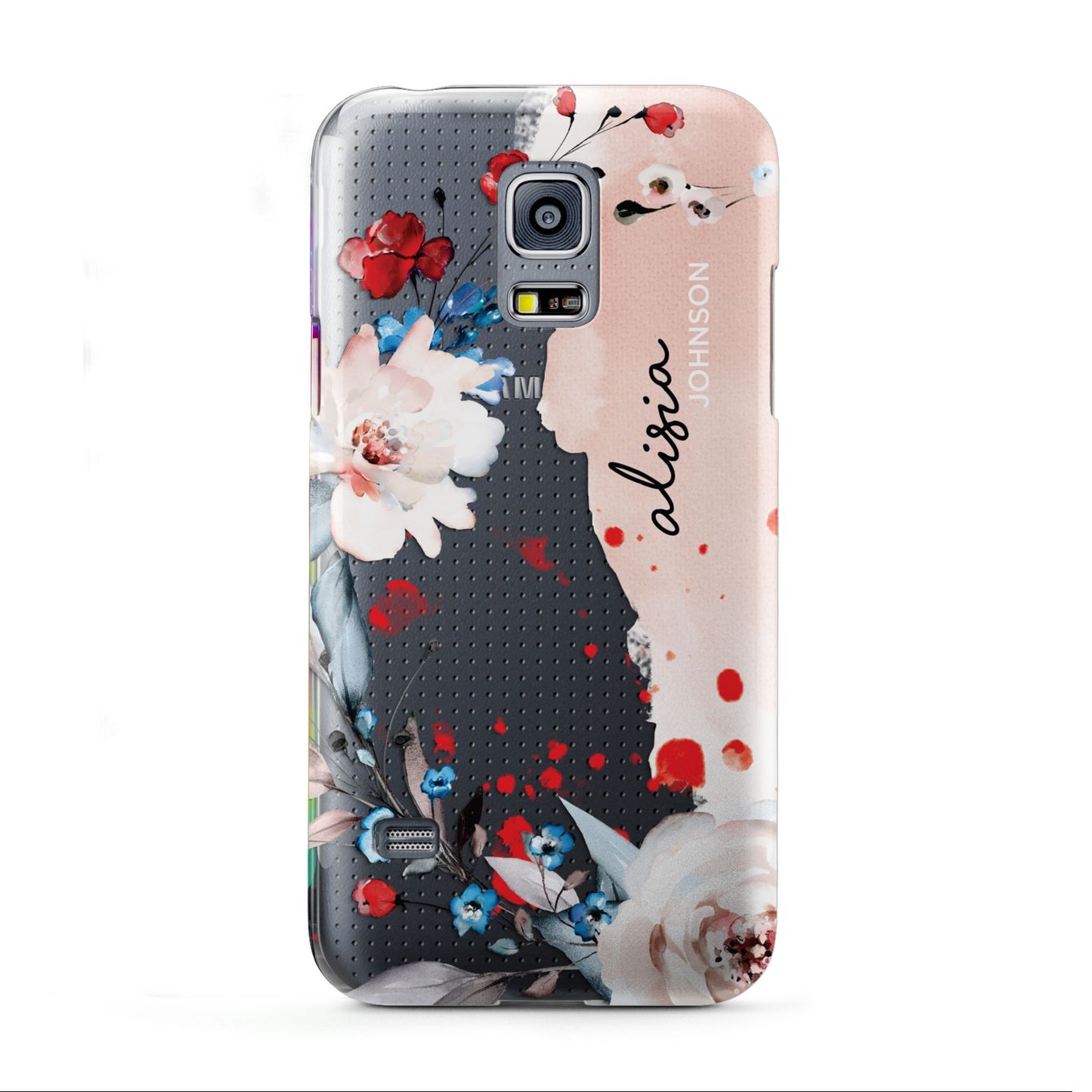 Custom Name Floral Bouquet Samsung Galaxy S5 Mini Case