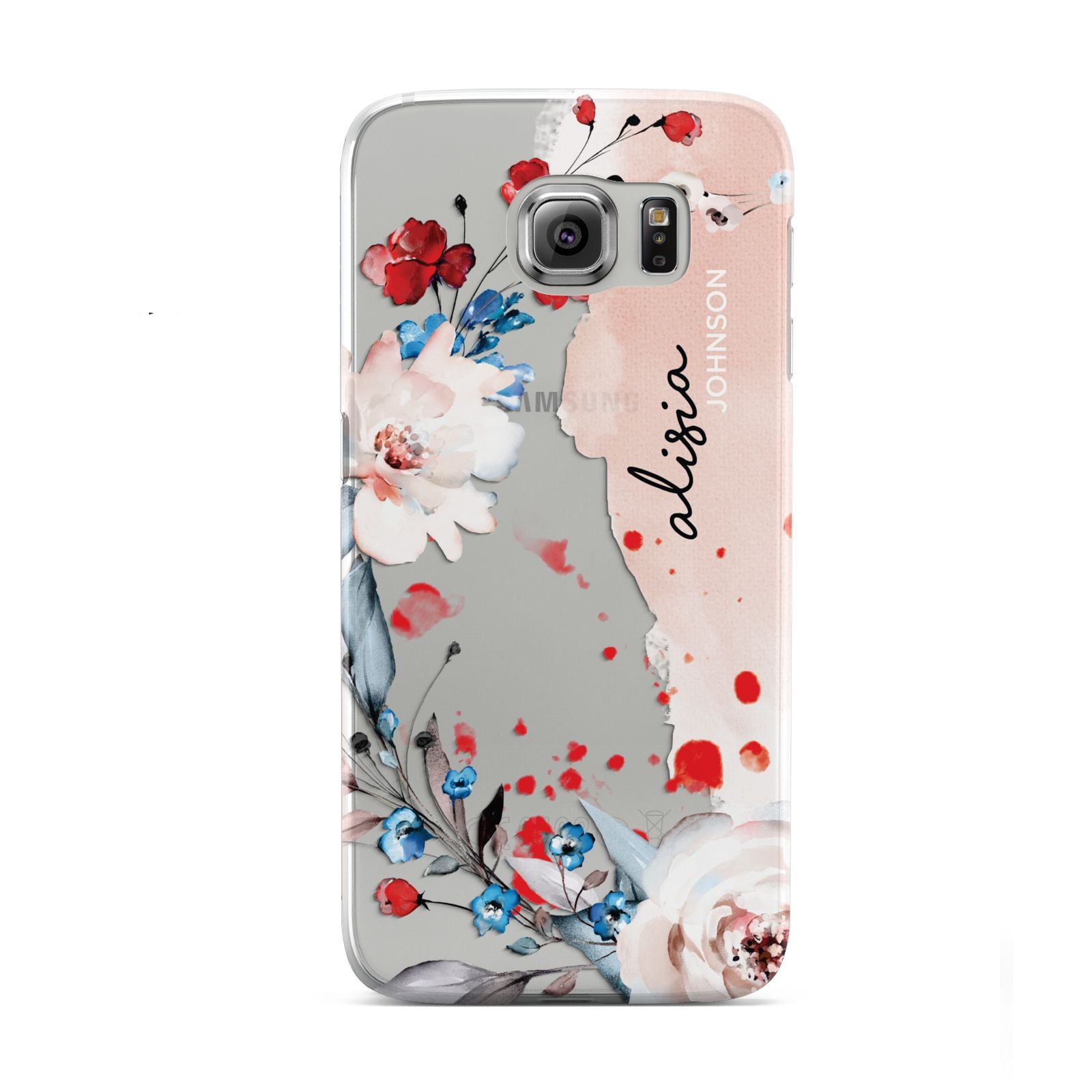 Custom Name Floral Bouquet Samsung Galaxy S6 Case