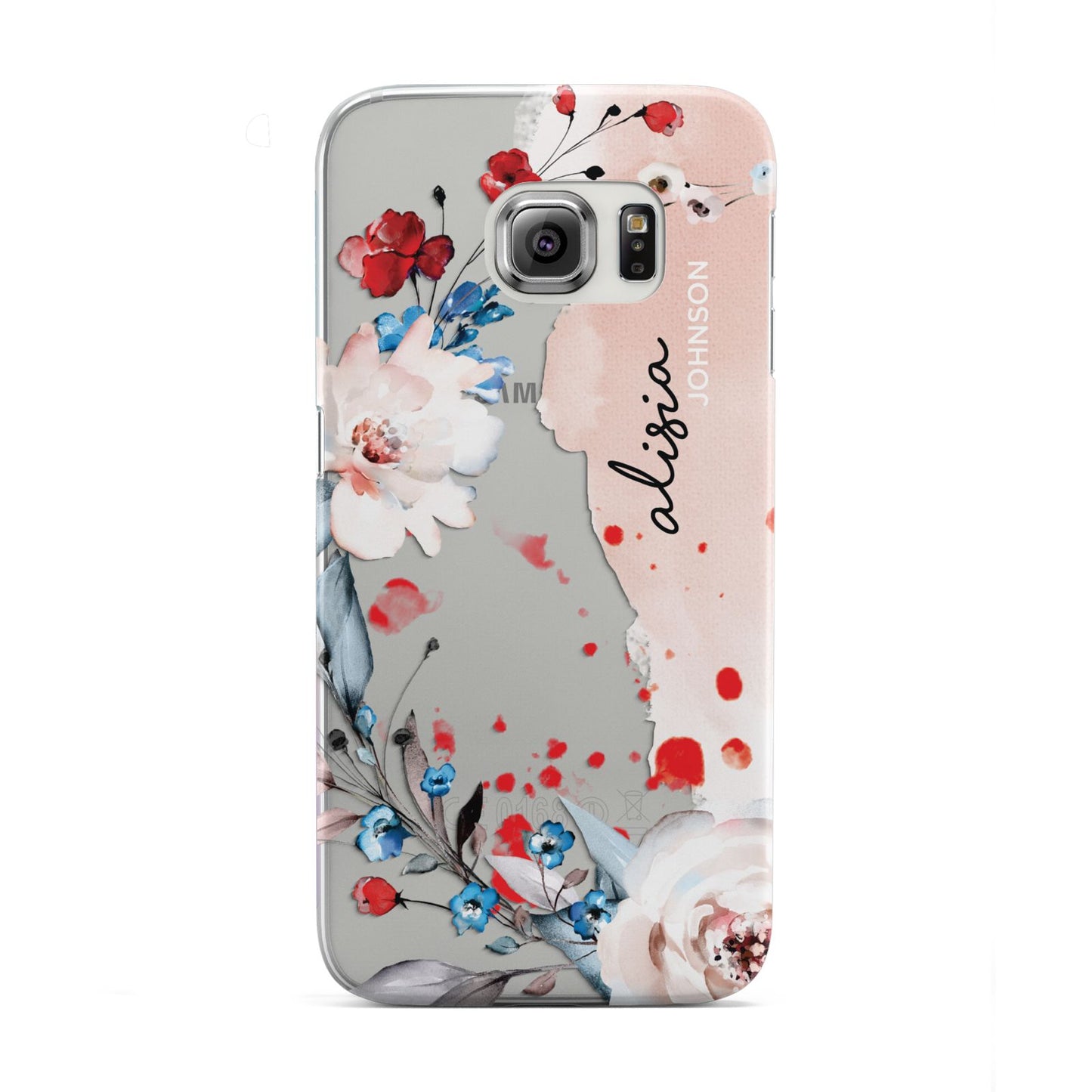 Custom Name Floral Bouquet Samsung Galaxy S6 Edge Case