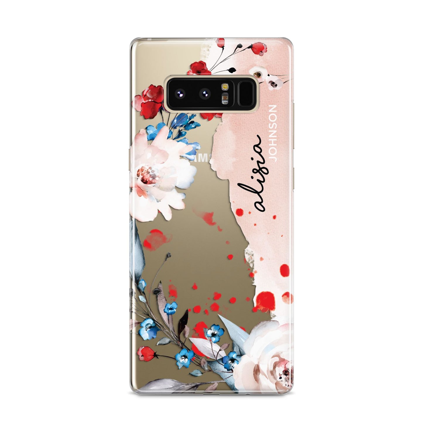 Custom Name Floral Bouquet Samsung Galaxy S8 Case