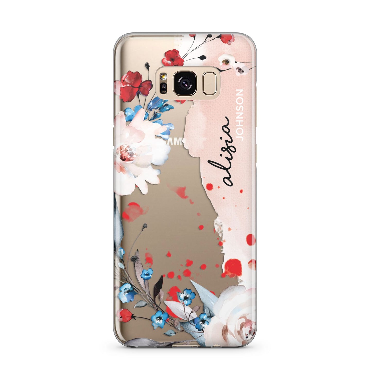 Custom Name Floral Bouquet Samsung Galaxy S8 Plus Case