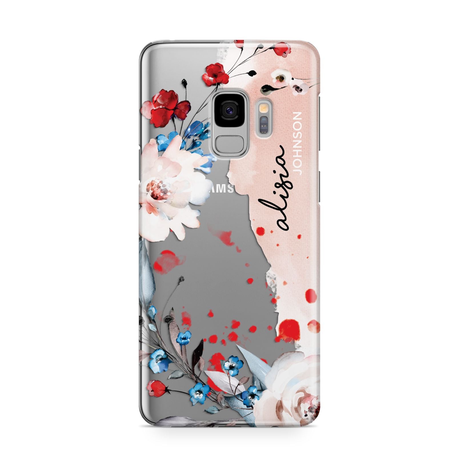 Custom Name Floral Bouquet Samsung Galaxy S9 Case