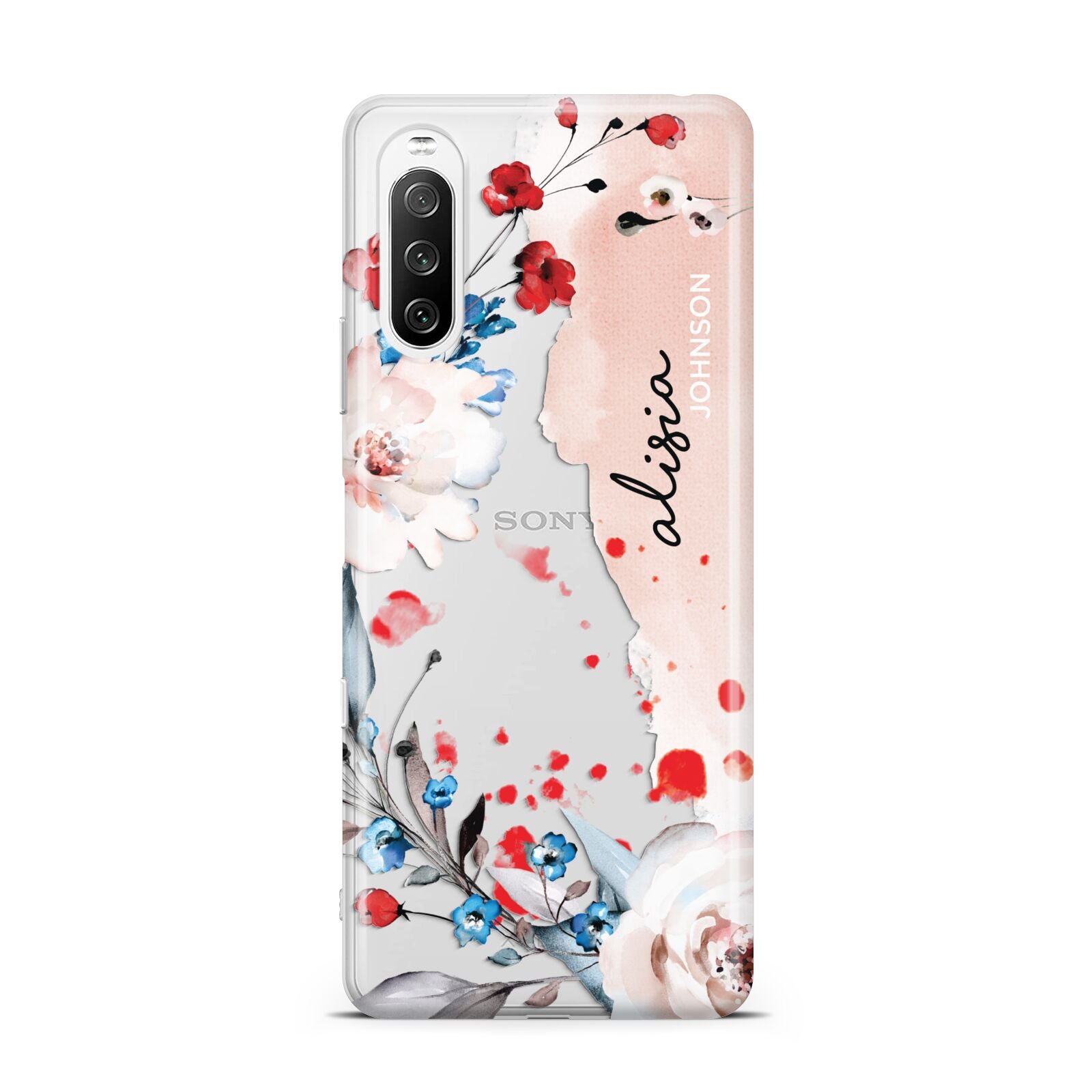 Custom Name Floral Bouquet Sony Xperia 10 III Case