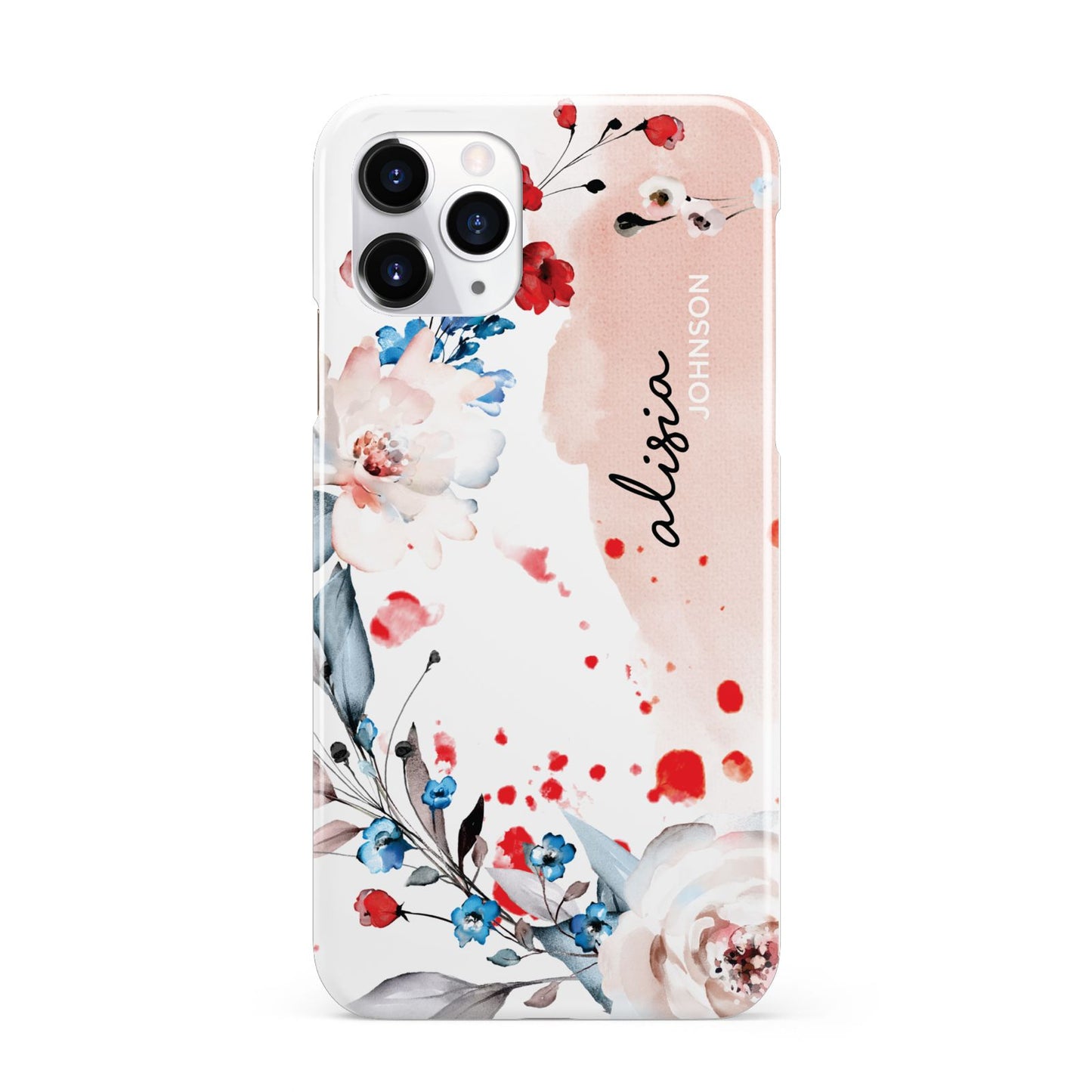 Custom Name Floral Bouquet iPhone 11 Pro 3D Snap Case