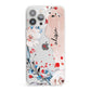 Custom Name Floral Bouquet iPhone 13 Pro Max Clear Bumper Case