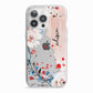 Custom Name Floral Bouquet iPhone 13 Pro TPU Impact Case with White Edges