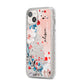 Custom Name Floral Bouquet iPhone 14 Plus Glitter Tough Case Starlight Angled Image