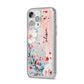 Custom Name Floral Bouquet iPhone 14 Pro Max Glitter Tough Case Silver Angled Image