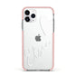 Custom Name Heart Apple iPhone 11 Pro in Silver with Pink Impact Case