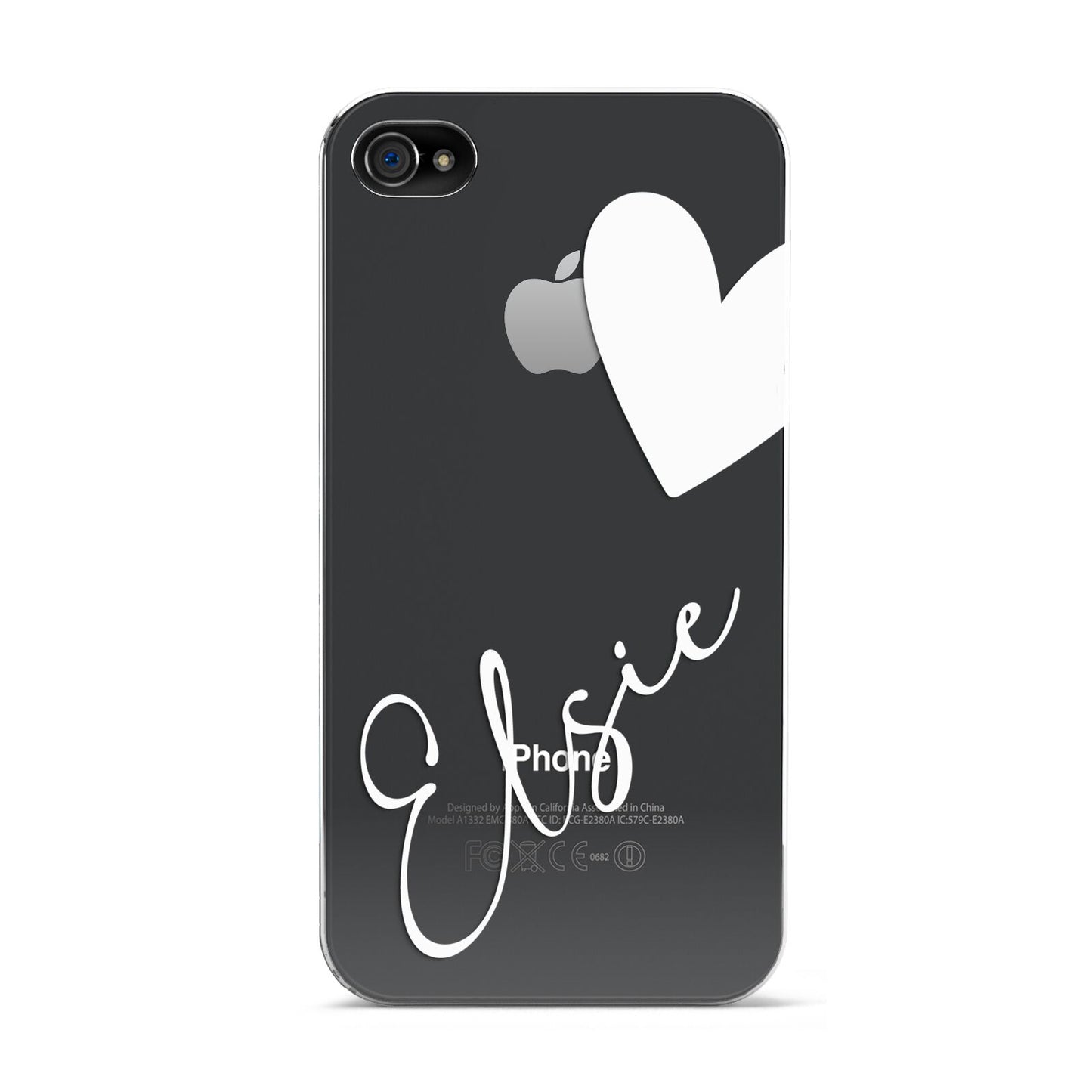 Custom Name Heart Apple iPhone 4s Case
