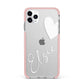 Custom Name Heart iPhone 11 Pro Max Impact Pink Edge Case