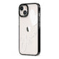 Custom Name Heart iPhone 13 Black Impact Case Side Angle on Silver phone