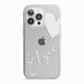 Custom Name Heart iPhone 13 Pro TPU Impact Case with Pink Edges
