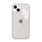 Custom Name Heart iPhone 14 Glitter Tough Case Starlight