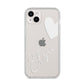 Custom Name Heart iPhone 14 Plus Clear Tough Case Starlight