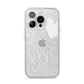 Custom Name Heart iPhone 14 Pro Glitter Tough Case Silver