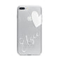 Custom Name Heart iPhone 7 Plus Bumper Case on Silver iPhone