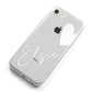 Custom Name Heart iPhone 8 Bumper Case on Silver iPhone Alternative Image