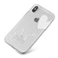 Custom Name Heart iPhone X Bumper Case on Silver iPhone