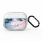 Custom Name Purple Gold Glitter Marble AirPods Pro Glitter Case