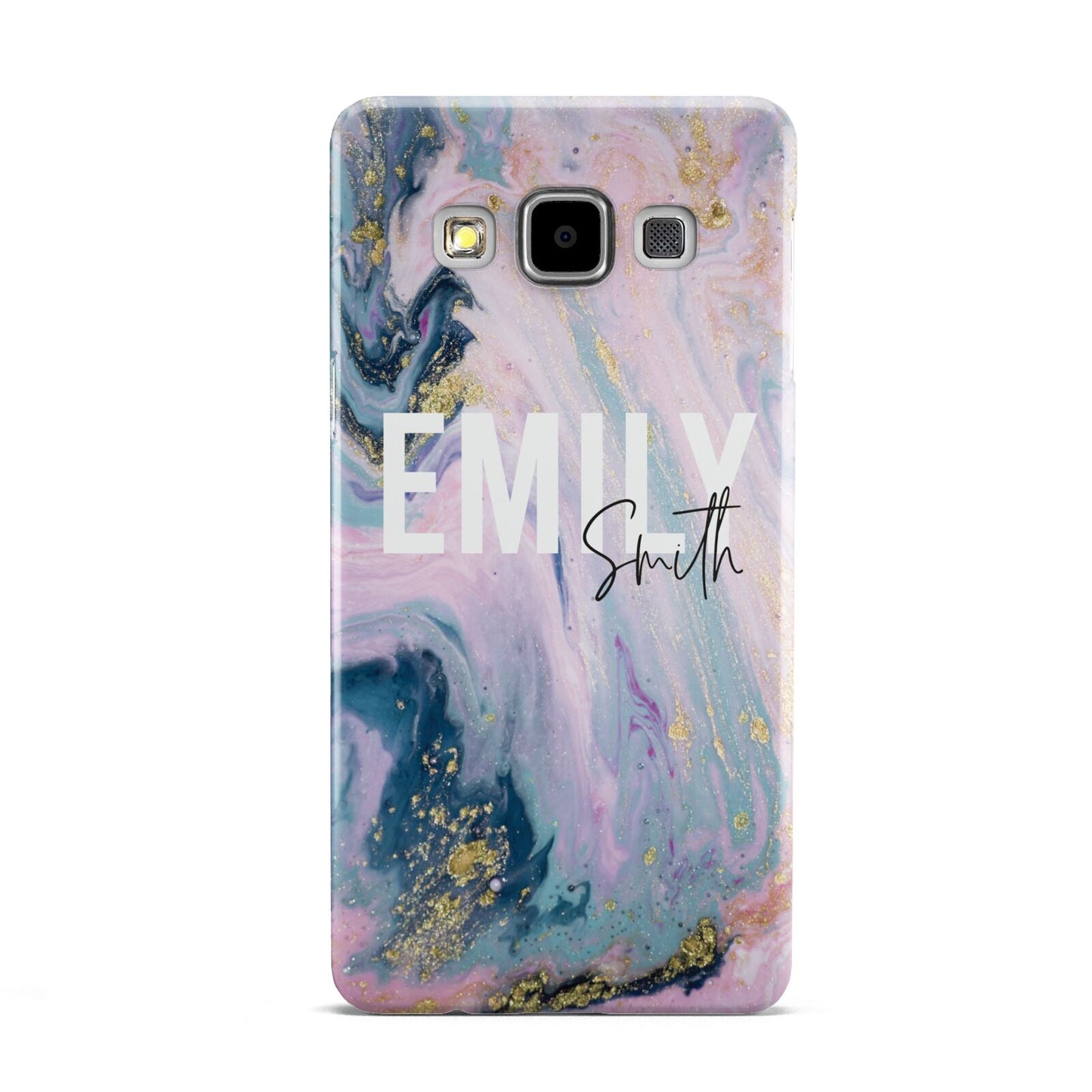 Custom Name Purple Gold Glitter Marble Samsung Galaxy A5 Case