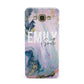 Custom Name Purple Gold Glitter Marble Samsung Galaxy A8 Case