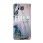 Custom Name Purple Gold Glitter Marble Samsung Galaxy Alpha Case